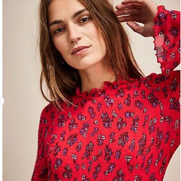 ✨NWT✨ Free People River Knit Top in "Chili Combo" - Picture 3 of 11